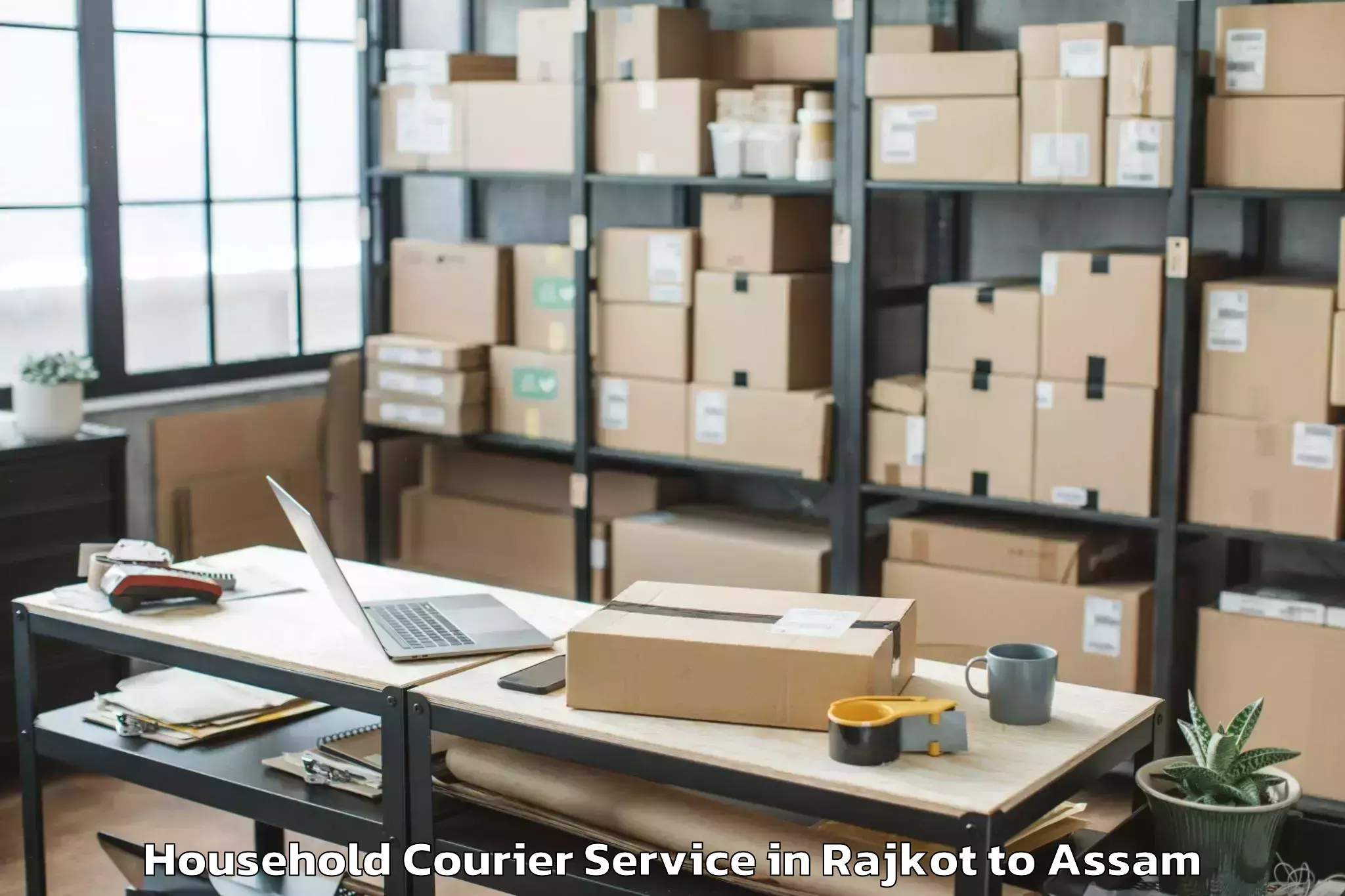 Book Rajkot to Iit Guwahati Household Courier Online